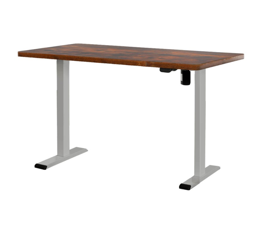 Electric Standing Desk Brown 120cm Motorised Adjustable Sit Stand Desks Grey Electric Standing Desk Brown 120cm Motorised Adjustable Sit Stand Desks Grey