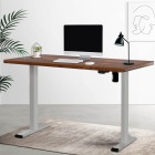 Electric Standing Desk Brown 120cm Motorised Adjustable Sit Stand Desks Grey Electric Standing Desk Brown 120cm Motorised Adjustable Sit Stand Desks Grey