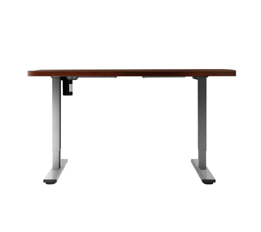 Electric Standing Desk Walnut 120cm Motorised Adjustable Sit Stand Desks Grey Electric Standing Desk Walnut 120cm Motorised Adjustable Sit Stand Desks Grey