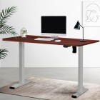 Electric Standing Desk Walnut 120cm Motorised Adjustable Sit Stand Desks Grey Electric Standing Desk Walnut 120cm Motorised Adjustable Sit Stand Desks Grey
