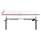 Electric Standing Desk White 120cm Motorised Adjustable Sit Stand Desks Grey Electric Standing Desk White 120cm Motorised Adjustable Sit Stand Desks Grey