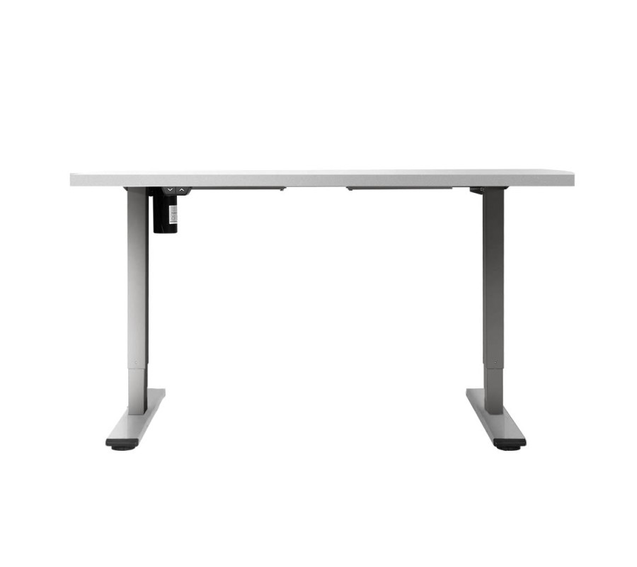 Electric Standing Desk White 120cm Motorised Adjustable Sit Stand Desks Grey Electric Standing Desk White 120cm Motorised Adjustable Sit Stand Desks Grey