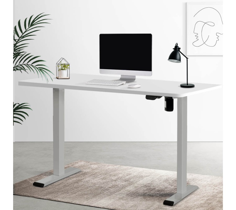 Electric Standing Desk White 120cm Motorised Adjustable Sit Stand Desks Grey Electric Standing Desk White 120cm Motorised Adjustable Sit Stand Desks Grey