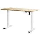 Electric Standing Desk 120cm Motorised Adjustable Sit Stand Desks White Oak Electric Standing Desk 120cm Motorised Adjustable Sit Stand Desks White Oak