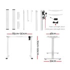 Electric Standing Desk 120cm Motorised Adjustable Sit Stand Desks White Oak Electric Standing Desk 120cm Motorised Adjustable Sit Stand Desks White Oak