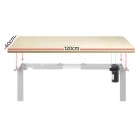 Electric Standing Desk 120cm Motorised Adjustable Sit Stand Desks White Oak Electric Standing Desk 120cm Motorised Adjustable Sit Stand Desks White Oak