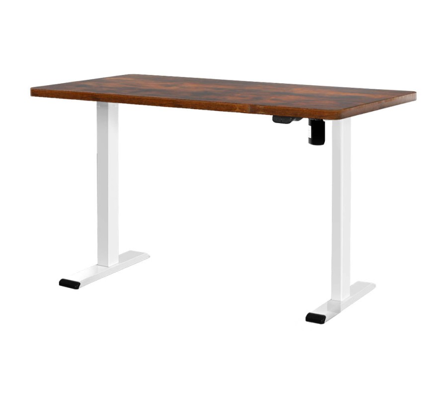 Electric Standing Desk Brown 120cm Motorised Adjustable Sit Stand Desks White Electric Standing Desk Brown 120cm Motorised Adjustable Sit Stand Desks White