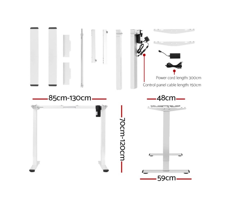 Electric Standing Desk Brown 120cm Motorised Adjustable Sit Stand Desks White Electric Standing Desk Brown 120cm Motorised Adjustable Sit Stand Desks White