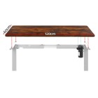 Electric Standing Desk Brown 120cm Motorised Adjustable Sit Stand Desks White Electric Standing Desk Brown 120cm Motorised Adjustable Sit Stand Desks White