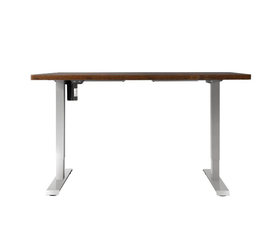 Electric Standing Desk Brown 120cm Motorised Adjustable Sit Stand Desks White Electric Standing Desk Brown 120cm Motorised Adjustable Sit Stand Desks White