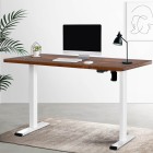 Electric Standing Desk Brown 120cm Motorised Adjustable Sit Stand Desks White Electric Standing Desk Brown 120cm Motorised Adjustable Sit Stand Desks White