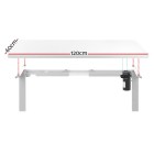 Electric Standing Desk White 120cm Motorised Adjustable Sit Stand Desks White Electric Standing Desk White 120cm Motorised Adjustable Sit Stand Desks White