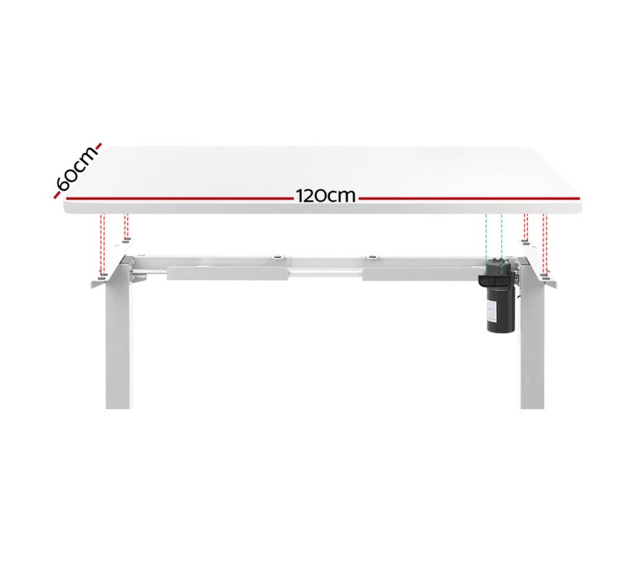 Electric Standing Desk White 120cm Motorised Adjustable Sit Stand Desks White Electric Standing Desk White 120cm Motorised Adjustable Sit Stand Desks White