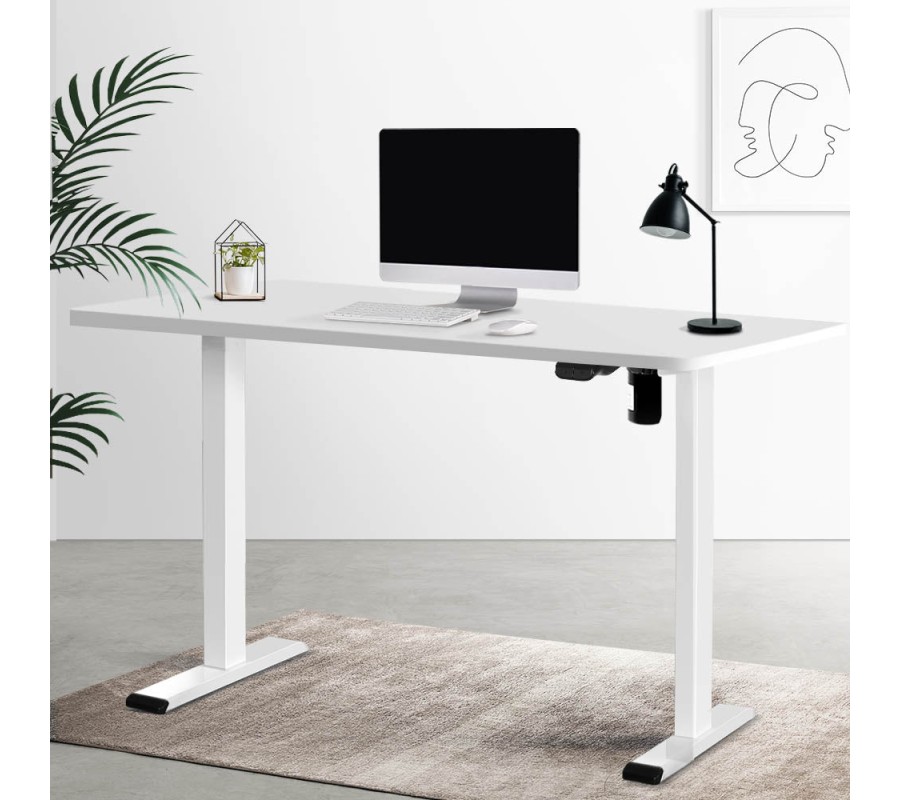 Electric Standing Desk White 120cm Motorised Adjustable Sit Stand Desks White Electric Standing Desk White 120cm Motorised Adjustable Sit Stand Desks White