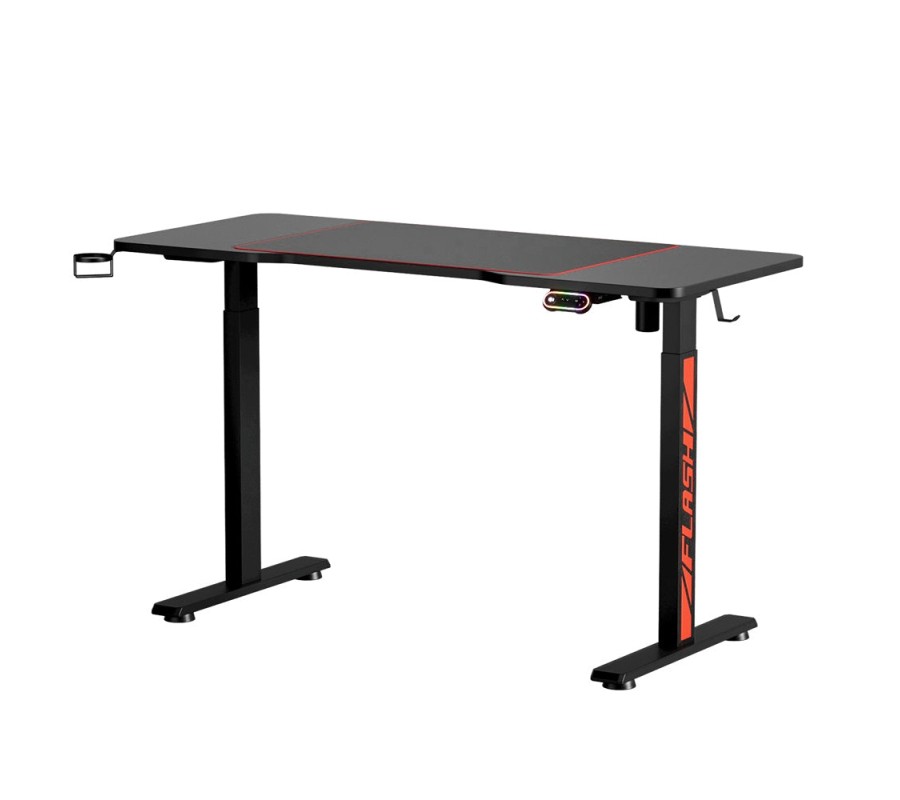 Electric Standing Desk Gaming Desks Sit Stand Table RGB Light Home Office Electric Standing Desk Gaming Desks Sit Stand Table RGB Light Home Office