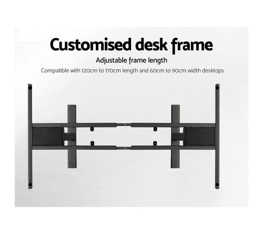 Electric Standing Desk 120cm Height Adjustable Sit Stand Desks Table Black Electric Standing Desk 120cm Height Adjustable Sit Stand Desks Table Black