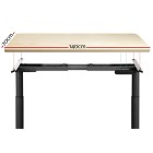 Electric Standing Desk 140cm Height Adjustable Sit Stand Desks Black Oak 140cm Electric Standing Desk 140cm Height Adjustable Sit Stand Desks Black Oak 140cm
