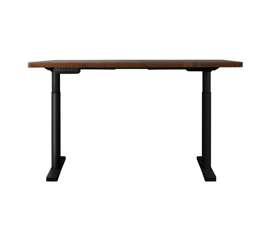 Electric Standing Desk 120cm Motorised Adjustable Sit Stand Desks Black Brown Electric Standing Desk 120cm Motorised Adjustable Sit Stand Desks Black Brown