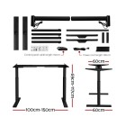 Electric Standing Desk 140cm Adjustable Sit Stand Desks Black Walnut 140cm Electric Standing Desk 140cm Adjustable Sit Stand Desks Black Walnut 140cm