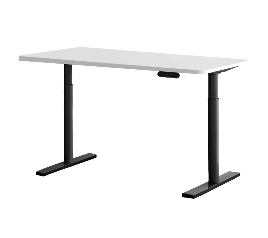 Electric Standing Desk 120cm Motorised Adjustable Sit Stand Desks Black White Electric Standing Desk 120cm Motorised Adjustable Sit Stand Desks Black White