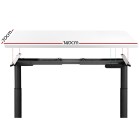 Electric Standing Desk 140cm Adjustable Sit Stand Desks Black White 140cm Electric Standing Desk 140cm Adjustable Sit Stand Desks Black White 140cm