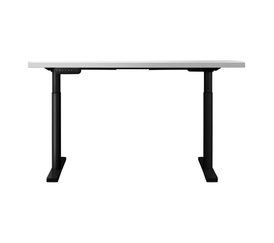 Electric Standing Desk 140cm Adjustable Sit Stand Desks Black White 140cm Electric Standing Desk 140cm Adjustable Sit Stand Desks Black White 140cm