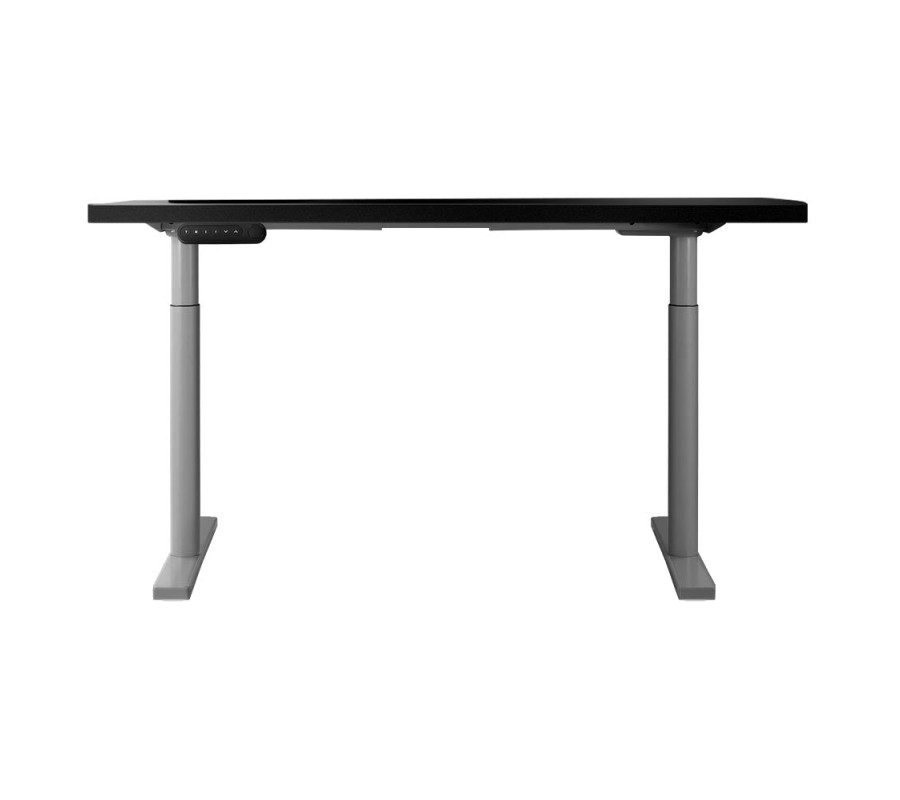 Electric Standing Desk 140cm Height Adjustable Sit Stand Desks Grey Black 140cm Electric Standing Desk 140cm Height Adjustable Sit Stand Desks Grey Black 140cm