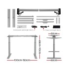 Electric Standing Desk 140cm Height Adjustable Sit Stand Desks Grey Oak 140cm Electric Standing Desk 140cm Height Adjustable Sit Stand Desks Grey Oak 140cm