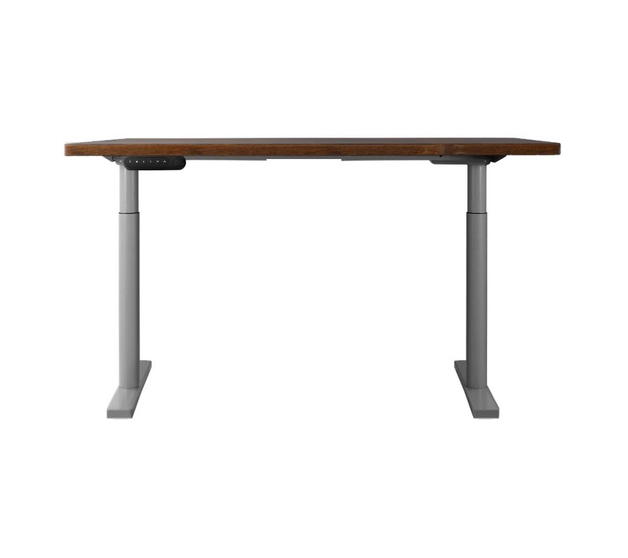 Electric Standing Desk 120cm Motorised Adjustable Sit Stand Desks Grey Brown Electric Standing Desk 120cm Motorised Adjustable Sit Stand Desks Grey Brown
