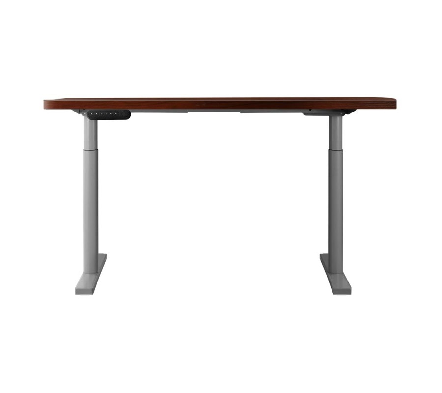 Electric Standing Desk 120cm Motorised Adjustable Sit Stand Desks Grey Walnut Electric Standing Desk 120cm Motorised Adjustable Sit Stand Desks Grey Walnut