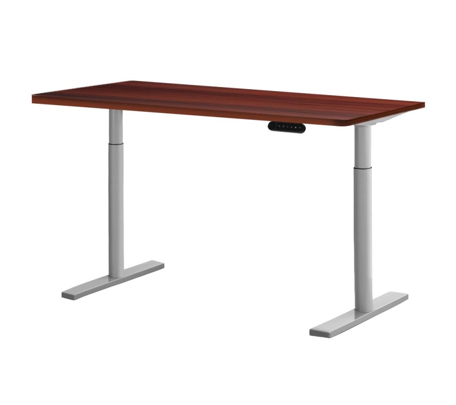 Electric Standing Desk 140cm Adjustable Sit Stand Desks Grey Walnut 140cm Electric Standing Desk 140cm Adjustable Sit Stand Desks Grey Walnut 140cm