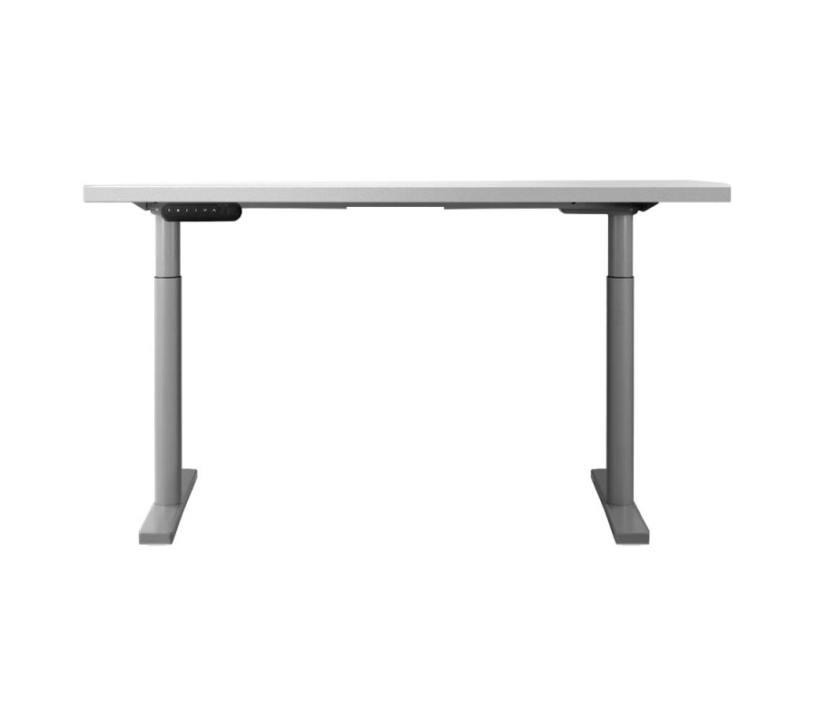 Electric Standing Desk 120cm Motorised Adjustable Sit Stand Desks Grey White Electric Standing Desk 120cm Motorised Adjustable Sit Stand Desks Grey White