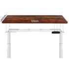 Electric Standing Desk 120cm Height Adjustable Sit Stand Desks White Brown Electric Standing Desk 120cm Height Adjustable Sit Stand Desks White Brown