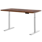 Electric Standing Desk 140cm Adjustable Sit Stand Desks White Brown 140cm Electric Standing Desk 140cm Adjustable Sit Stand Desks White Brown 140cm
