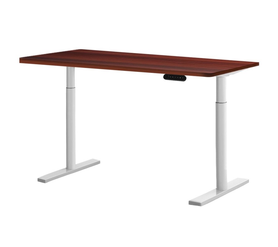 Electric Standing Desk 140cm Adjustable Sit Stand Desks White Walnut 140cm Electric Standing Desk 140cm Adjustable Sit Stand Desks White Walnut 140cm