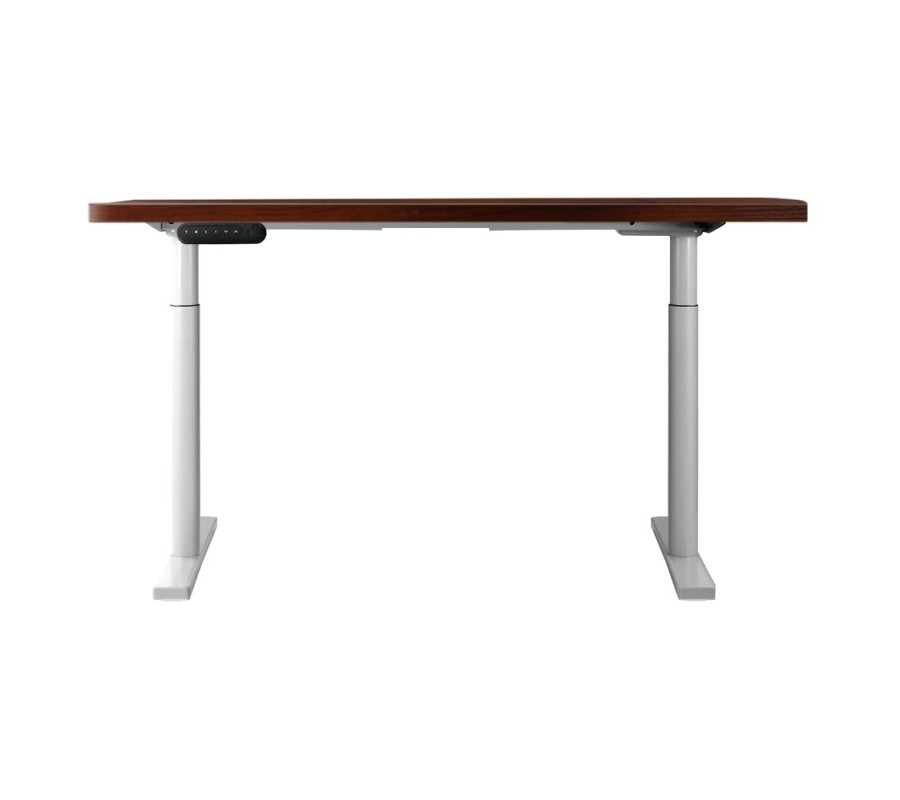 Electric Standing Desk 140cm Adjustable Sit Stand Desks White Walnut 140cm Electric Standing Desk 140cm Adjustable Sit Stand Desks White Walnut 140cm